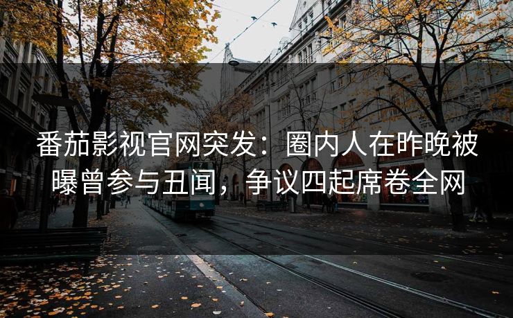 番茄影视官网突发：圈内人在昨晚被曝曾参与丑闻，争议四起席卷全网